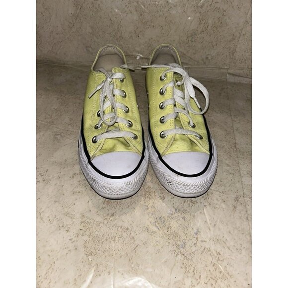 Converse All Star Neon Yellow Casual Lace Up Classic Unisex Sneakers Size 6 - Picture 4 of 8